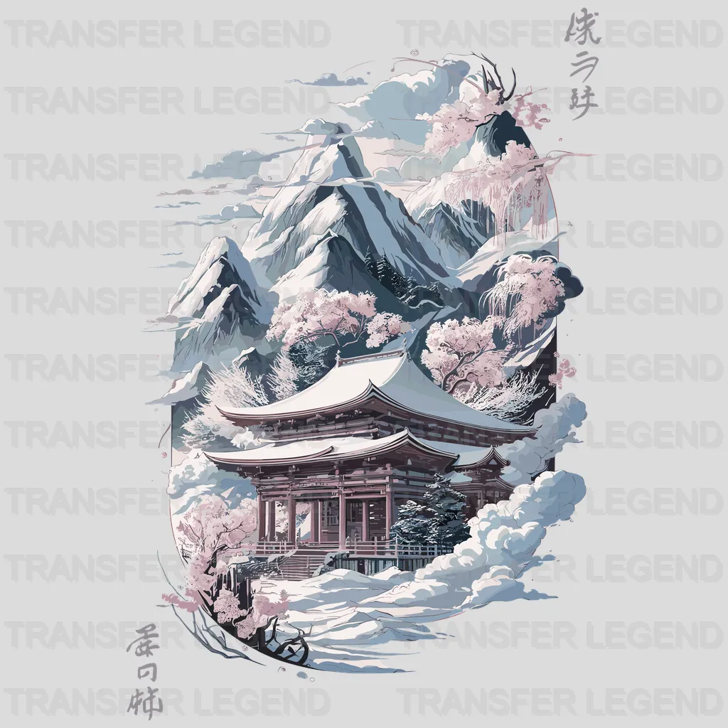 House In The Mountains Winter Design - DTF Heat Transfers - transferlegend