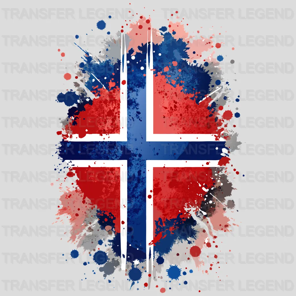 Norway Flag Design - DTF Heat Transfer - transferlegend