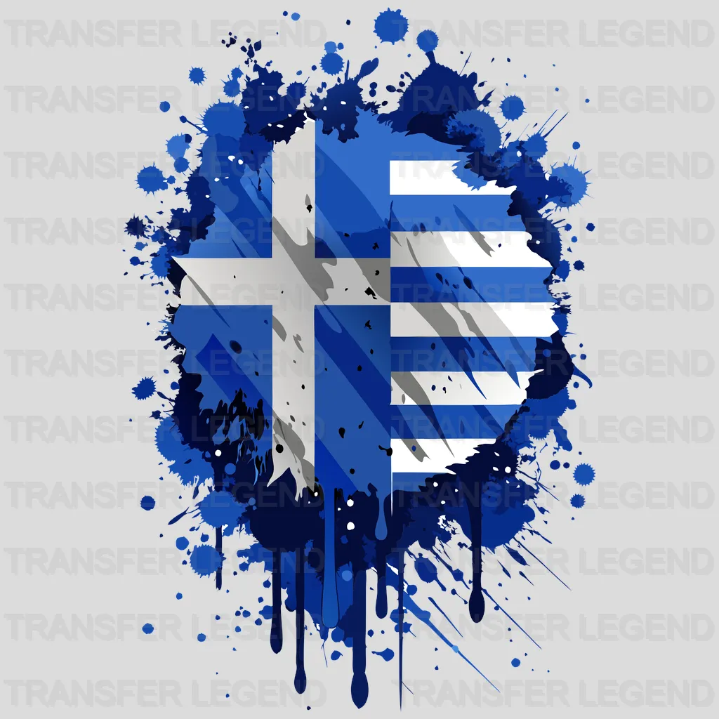 Greece Flag Design - DTF Heat Transfer - transferlegend