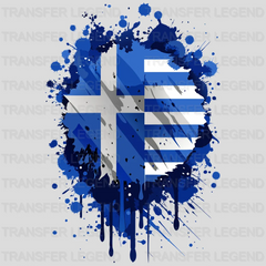 Greece Flag Design - DTF Heat Transfer - transferlegend