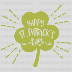 Clover Happy St. Patrick's Day Design - DTF heat transfer - transferlegend