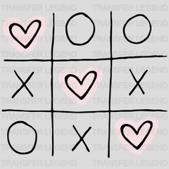 Tic Tac Toe Valentine's Day Design - DTF heat transfer - transferlegend