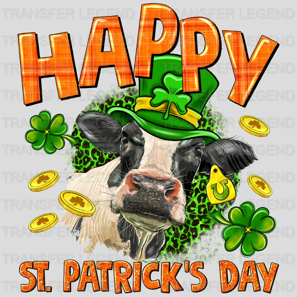 Cow St. Patrick's Day Design - DTF heat transfer - transferlegend