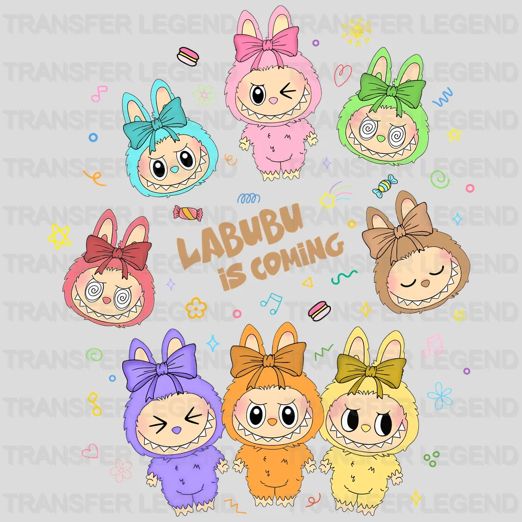 Is Coming Labubu Design - DTF Heat Transfers