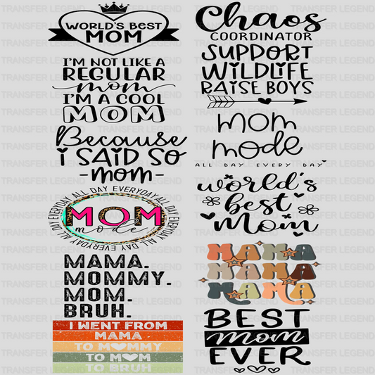 Mother's Day - Premade Gang sheet - 12 PCS 10 INCH - transferlegend