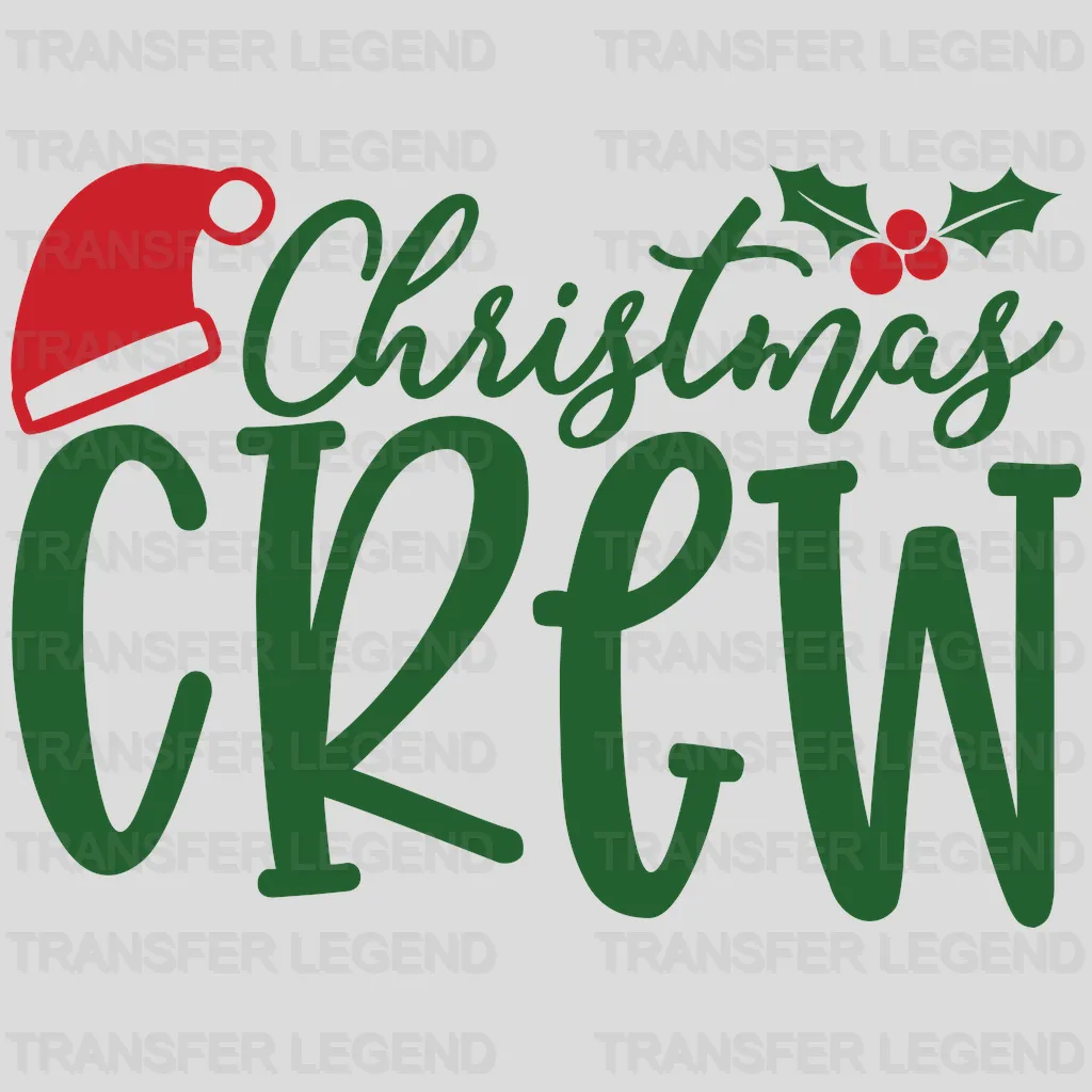 Christmas Crew Santas Hat, Family Matching Design - DTF heat transfer - transferlegend