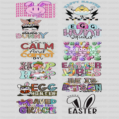 EASTER Premade Gang sheet - 12 PCS 10 INCH - transferlegend