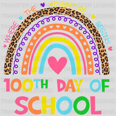 100th Day Of School Rainbow - DTF heat transfer - transferlegend