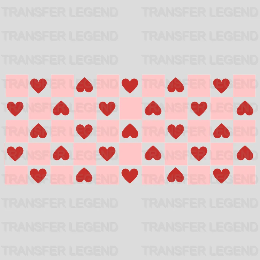 Hearts UV DTF Transfer Cup Wrap UV DTF Sticker - transferlegend