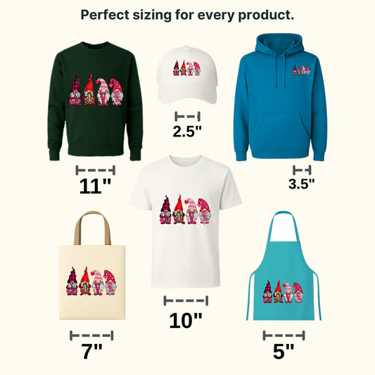 Gnome Love Valentine's Day Design - DTF heat transfer - transferlegend
