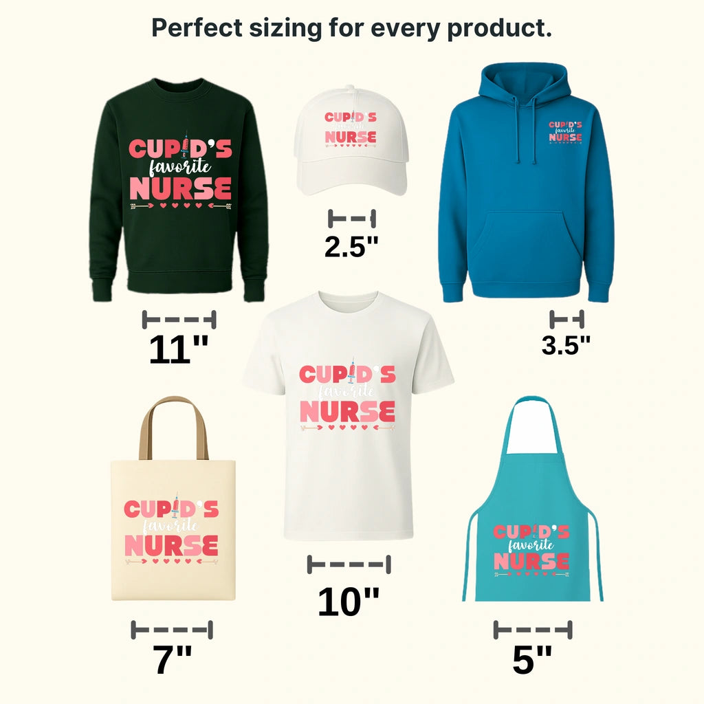 Cupid's Nurse Valentine's Day Design - DTF heat transfer - transferlegend
