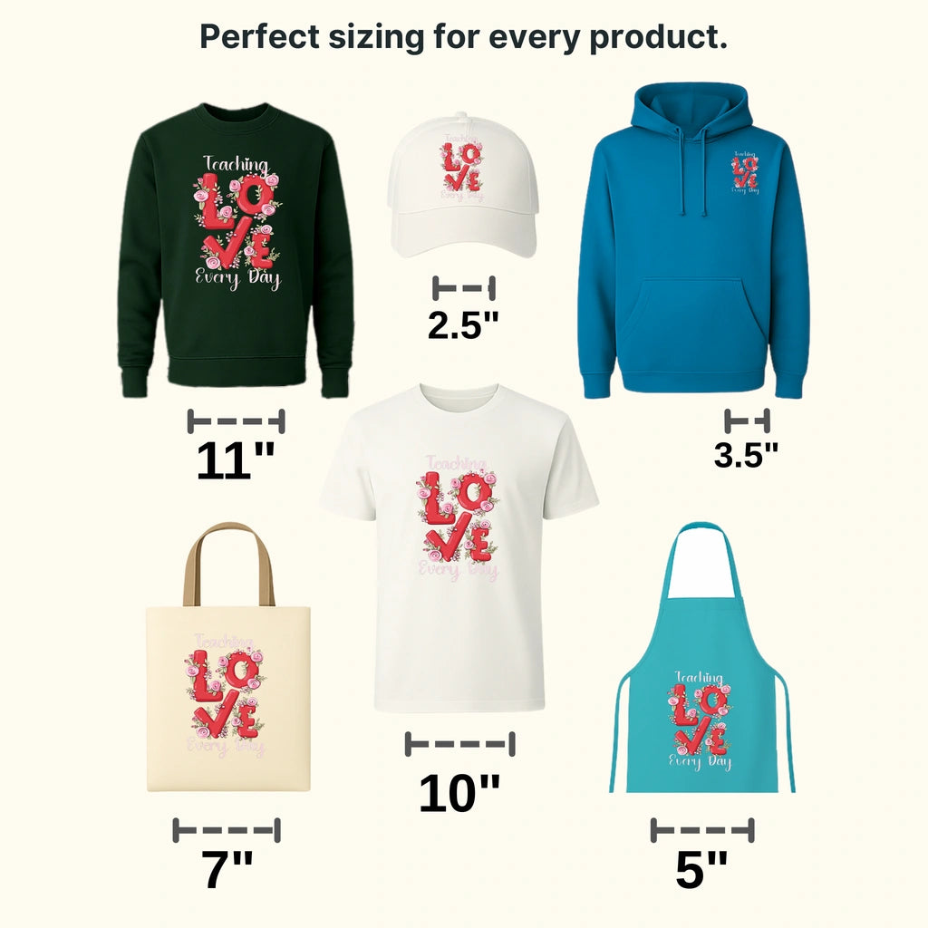 Teaching Love Valentine's Day Design - DTF heat transfer - transferlegend