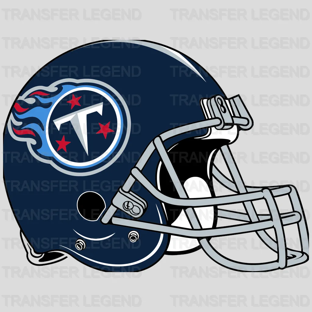 Tennessee Titans Navy Helmet Profile NFL Design - DTF Heat Transfer
