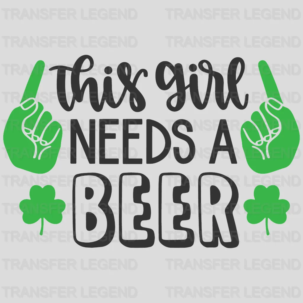 This Guy Needs A Beer St. Patrick's Day Design - DTF heat transfer - transferlegend