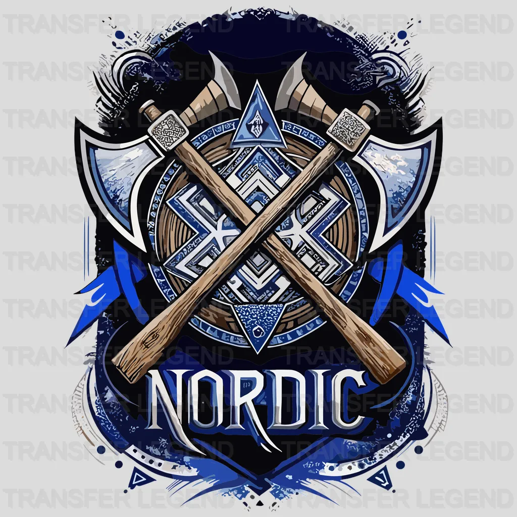 Double Axe Nordic Design - DTF Heat Transfer - transferlegend