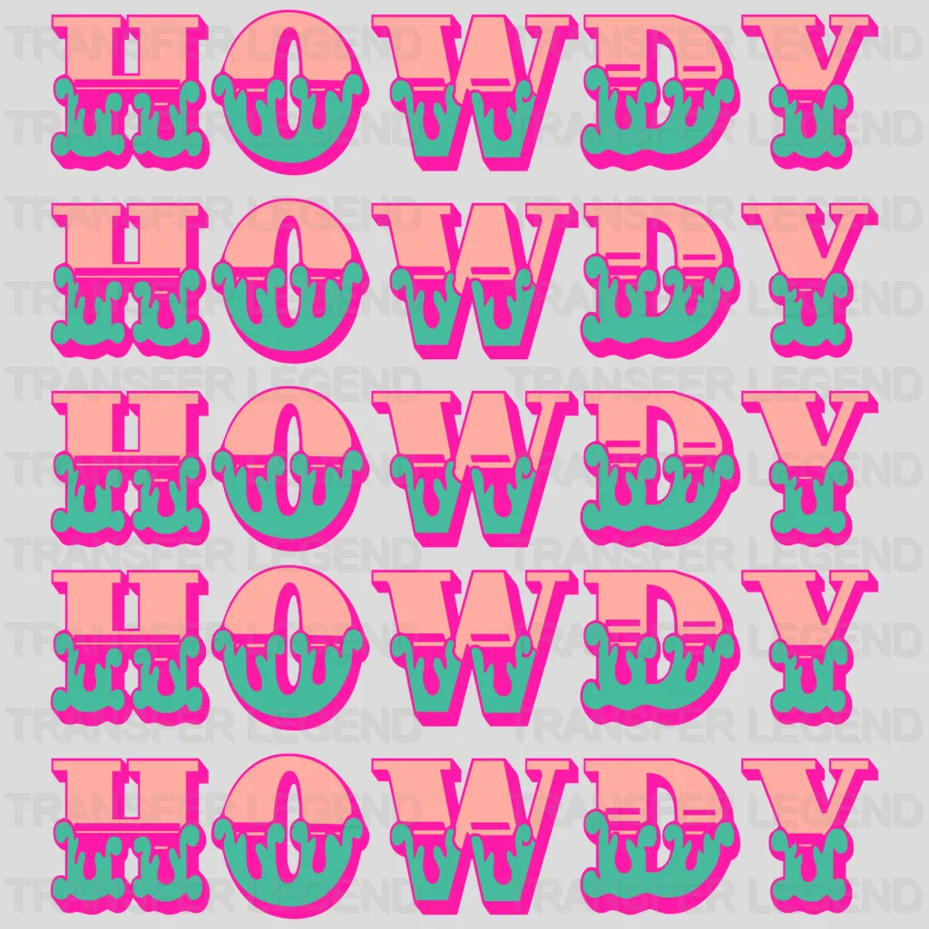 Howdy Vintage Country Design - DTF heat transfer - transferlegend