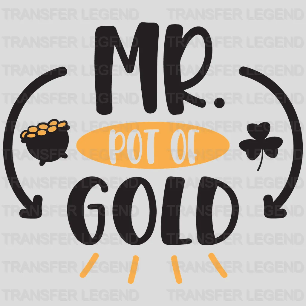 Mr. Pot Of Gold St. Patrick's Day Design - DTF heat transfer - transferlegend