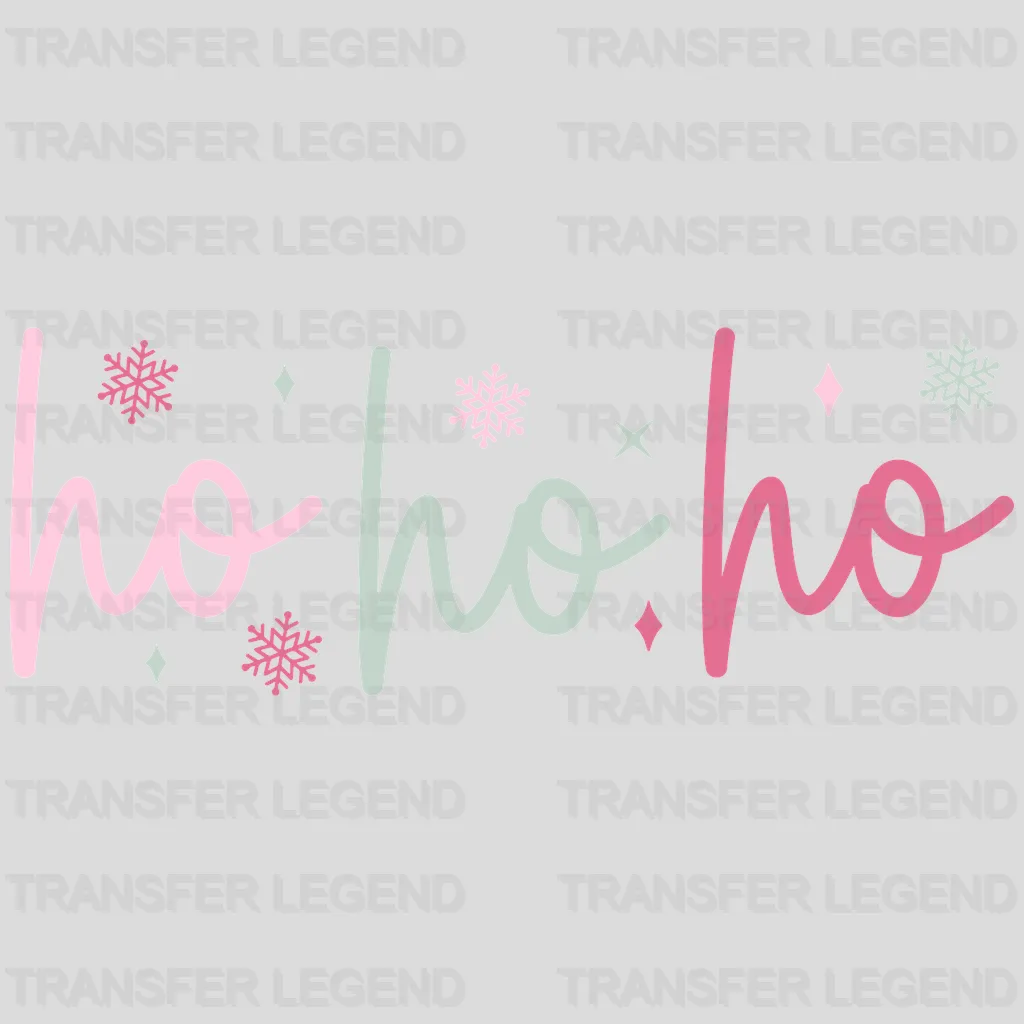 HO HO HO Christmas Design - DTF heat transfer - transferlegend