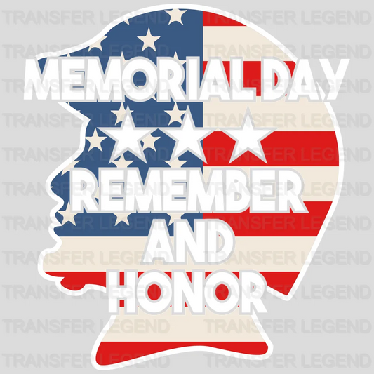 Soldier Remember And Honor- Memorial Day DTF Transfer - transferlegend