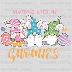 Hunting With My Gnomies Easter Design - DTF heat transfer - transferlegend