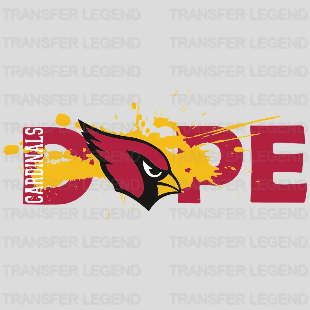 Arizona Cardinals Dope Splash Graphic NFL Design - DTF Heat Transfer