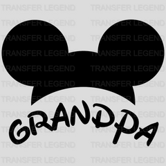 Disney Mickey And Minnie Family Group Monogram Design - DTF heat transfer - transferlegend