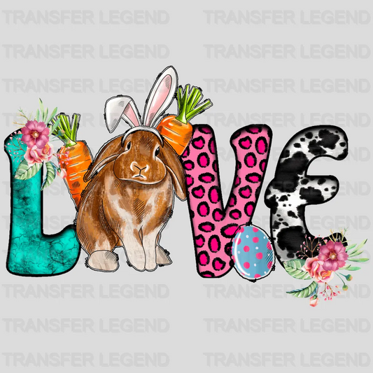 Love Bunny Easter Design - DTF heat transfer - transferlegend