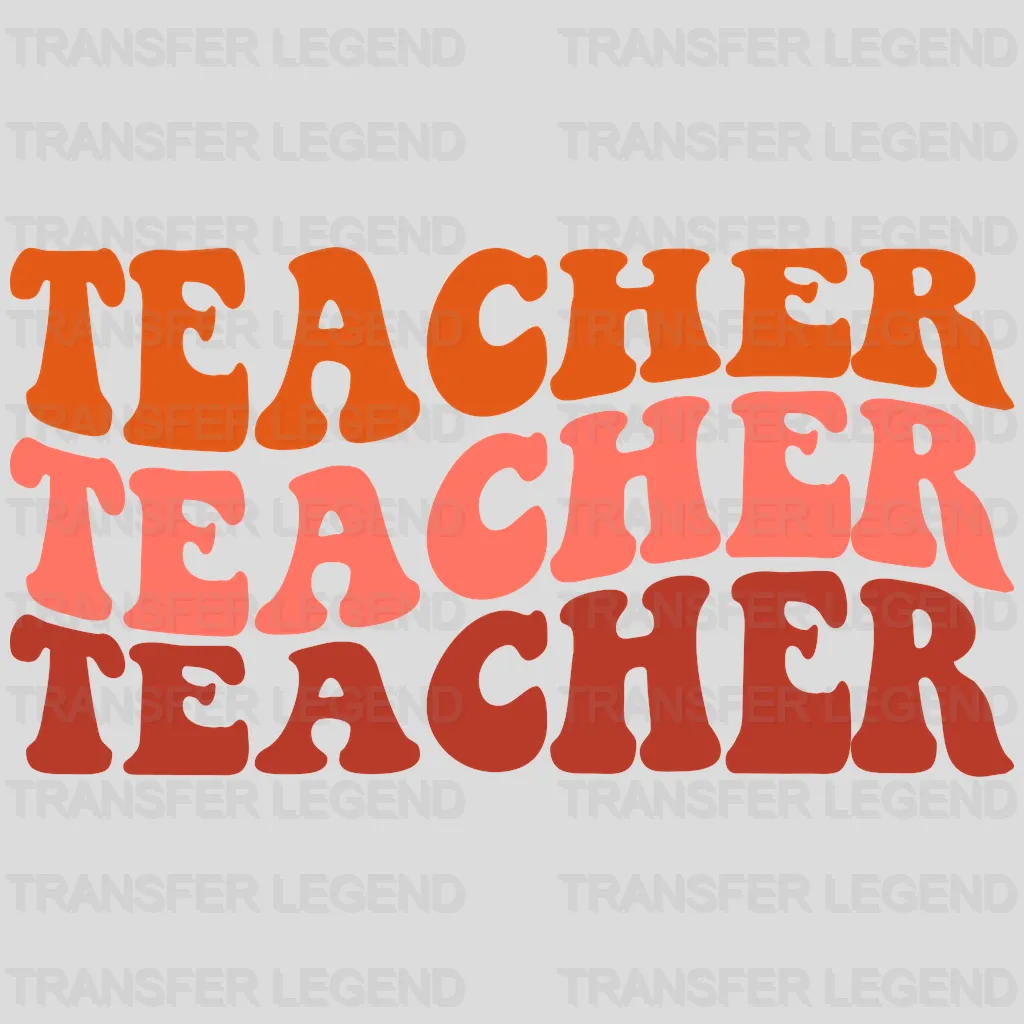 Teacher Colorfull Design - DTF heat transfer - transferlegend