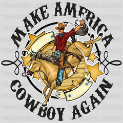 Make America Cowboy Again Horse DTF Transfer - transferlegend