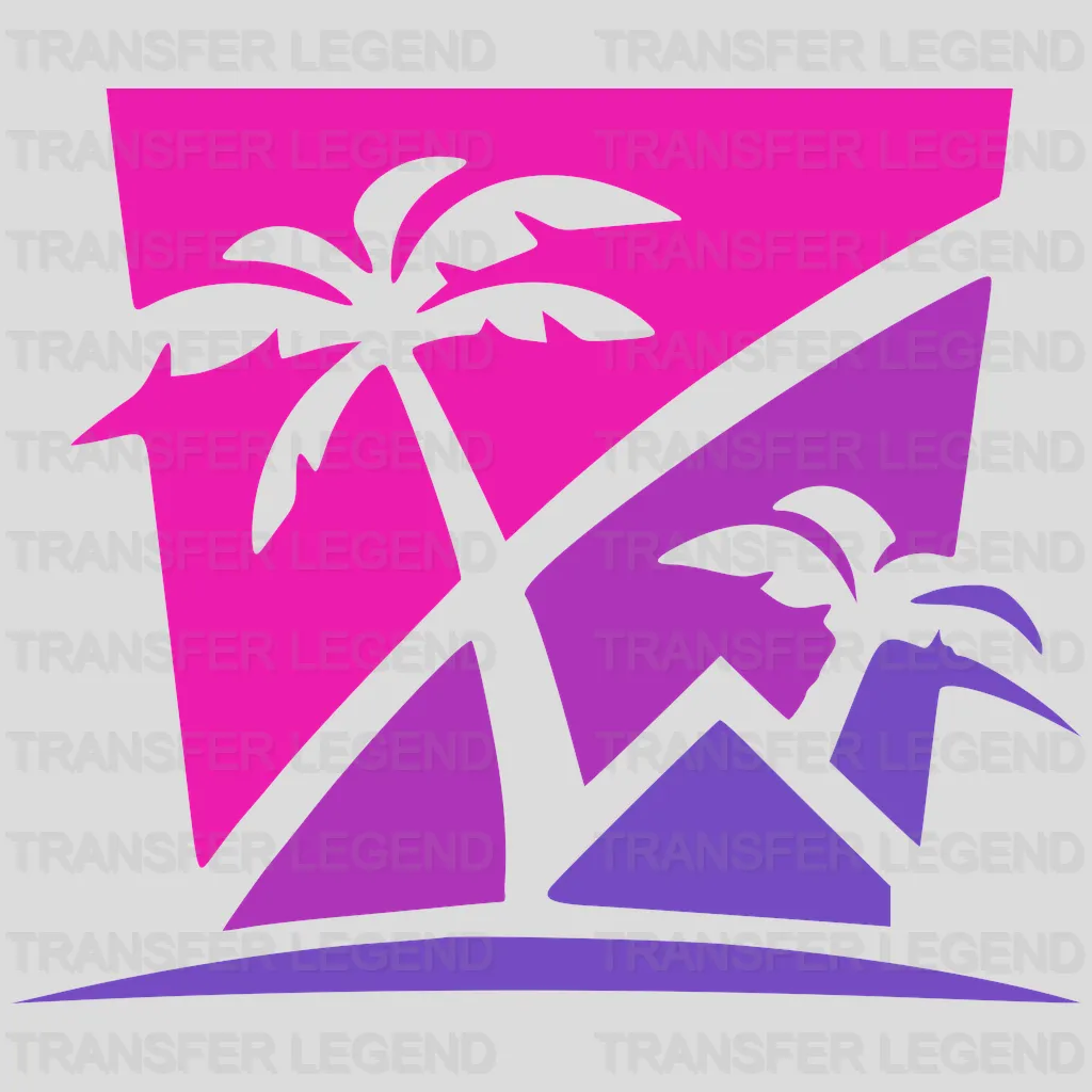 Palm Trees Summer UV DTF Transfer Cup Wrap UV DTF Sticker - transferlegend