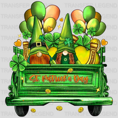 St. Patrick's Day Truck Gnome Balloon Design - DTF heat transfer - transferlegend