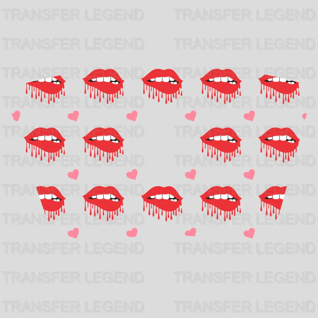 Lips UV DTF Transfer Cup Wrap UV DTF Sticker - transferlegend