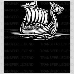 Viking Boat Nordic Design - DTF Heat Transfer - transferlegend