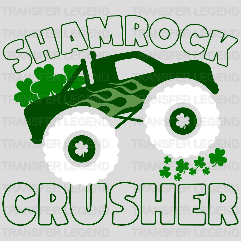 Shamrock Crusher St. Patrick's Day Design - DTF heat transfer - transferlegend