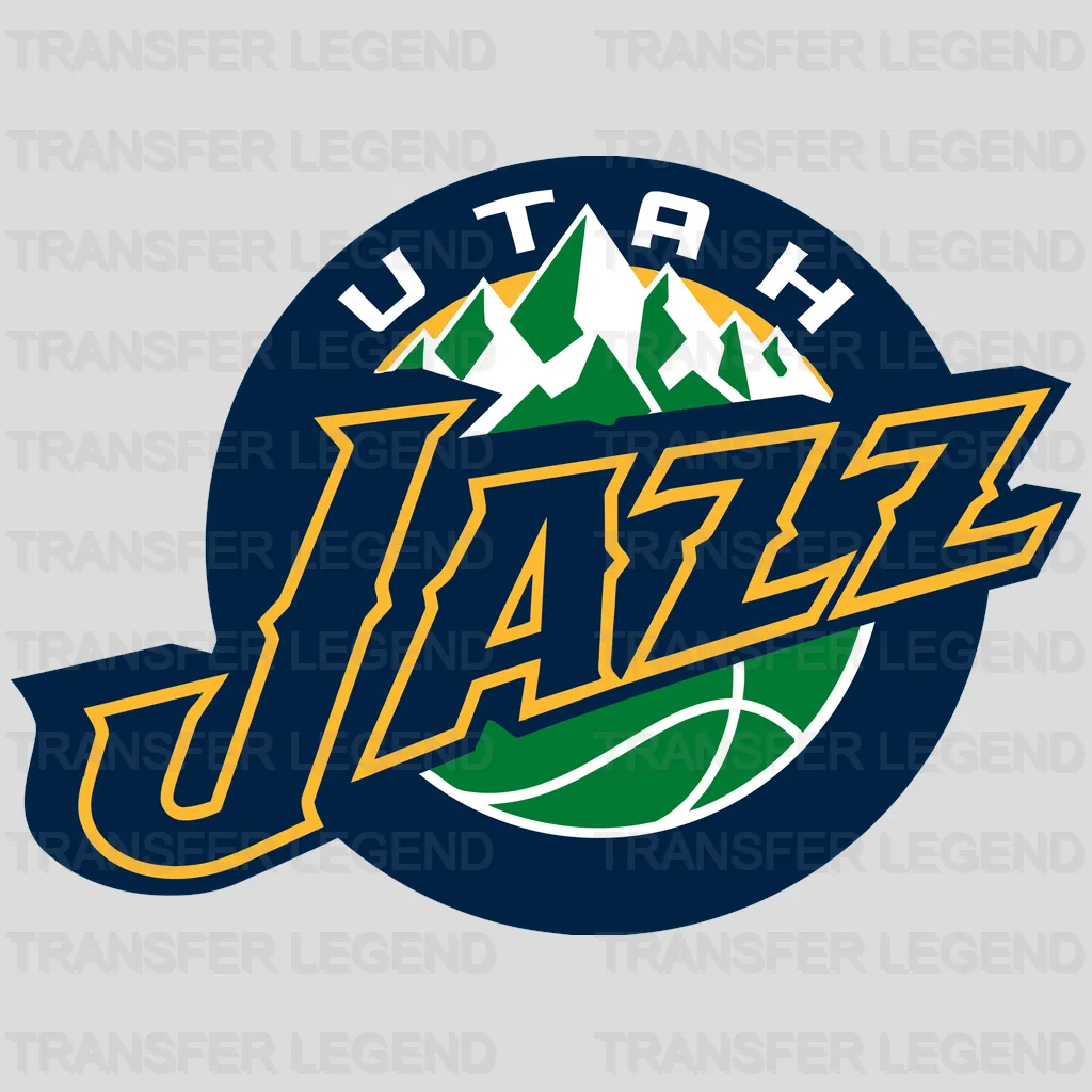 Utah Jazz Mountain Peak Primary Logo Badge NBA Design - DTF Heat Transfer