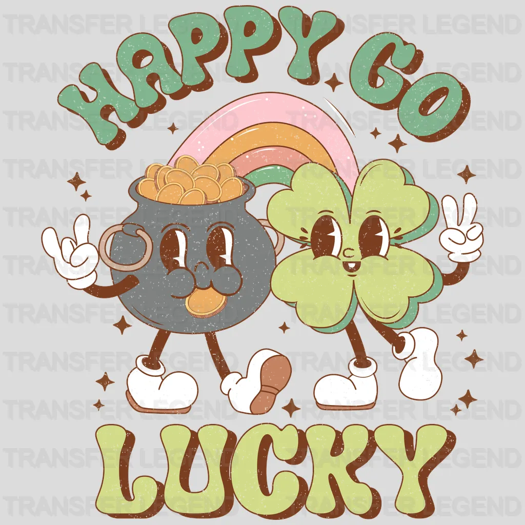 Happy Go Lucky St. Patrick's Day Design - DTF heat transfer - transferlegend