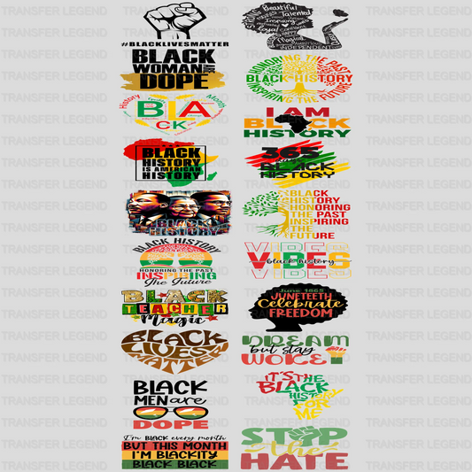 Black History Month-BLM Premade Gang sheet - 20 PCS 10 INCH - transferlegend