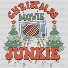 CHRISTMAS MOVIE JUNKIE Design - DTF heat transfer - transferlegend