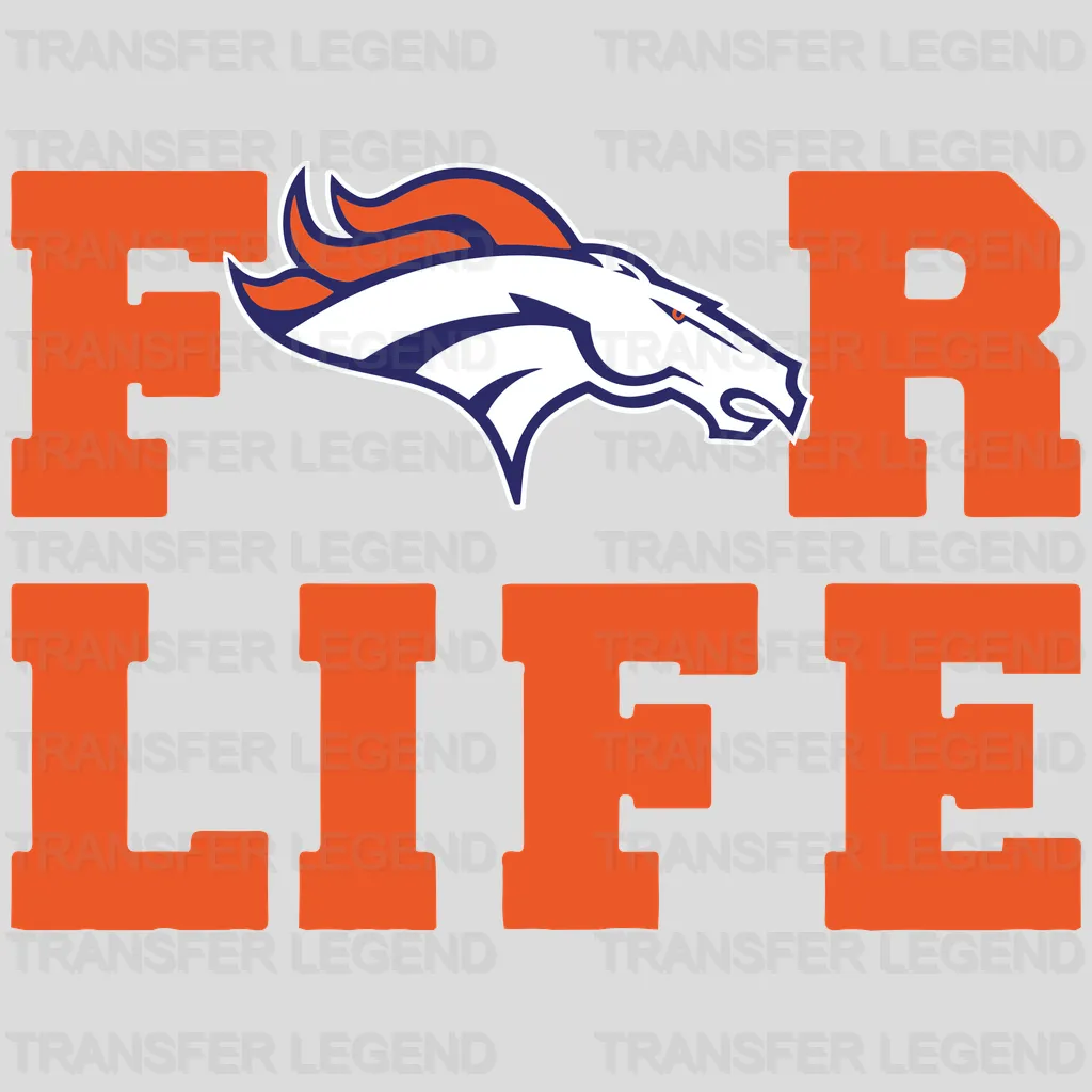 Denver Broncos Love Script Logo NFL Design - DTF Heat Transfer