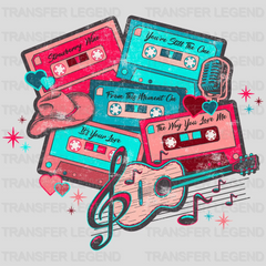 Country Love Tapes Valentines Day Design - DTF heat transfer - transferlegend