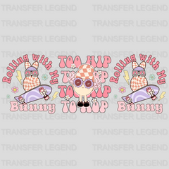 Rolling With My Bunny Easter UV DTF Transfer Cup Wrap UV DTF Sticker - transferlegend