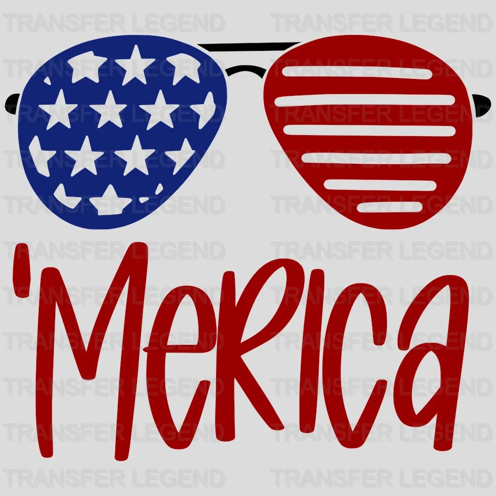 Merica Sunglasses DTF Transfer - transferlegend