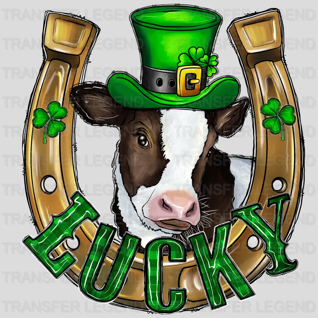 Cow St. Patrick's Day Design - DTF heat transfer - transferlegend