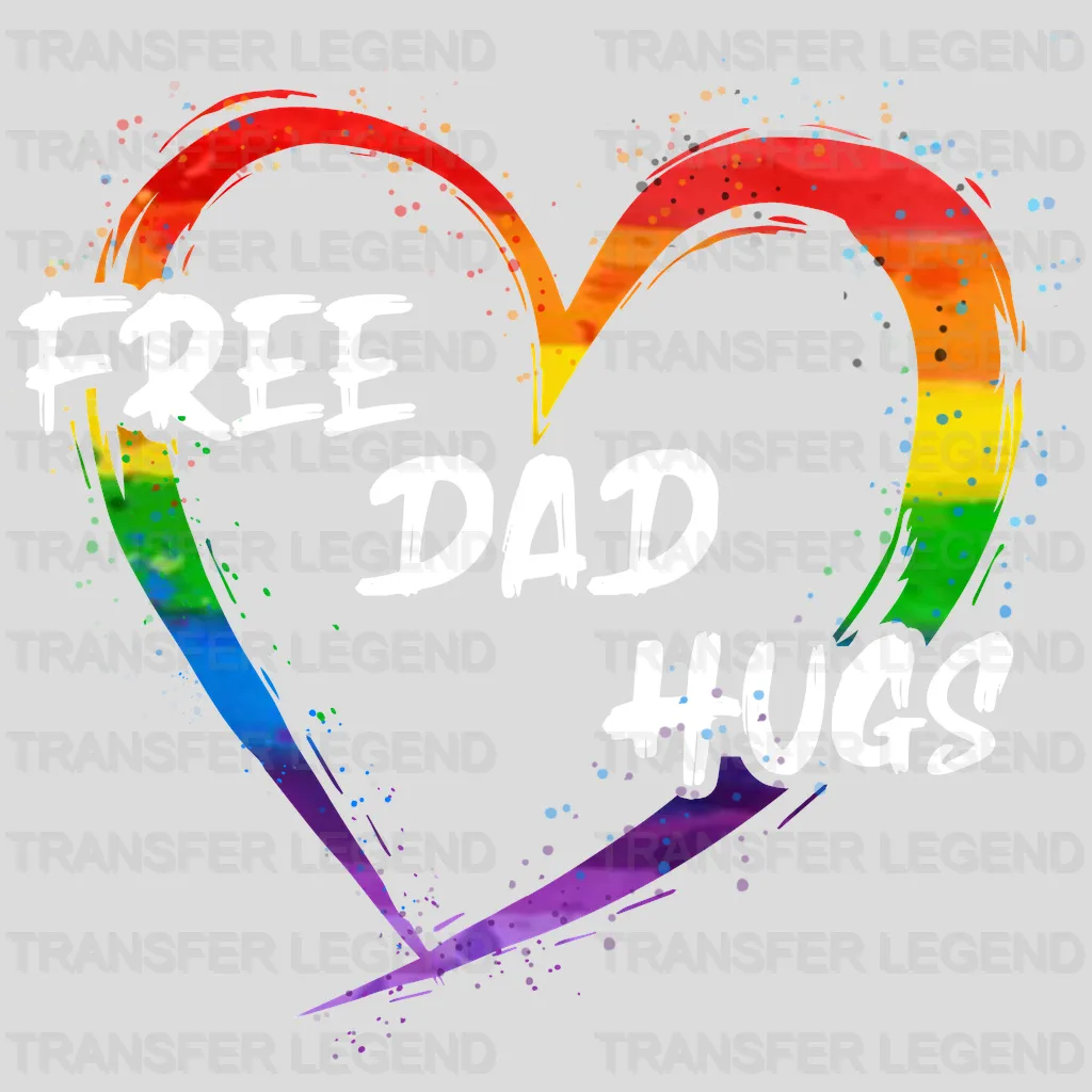 Free Dad Hugs Pride Design - DTF heat transfer - transferlegend