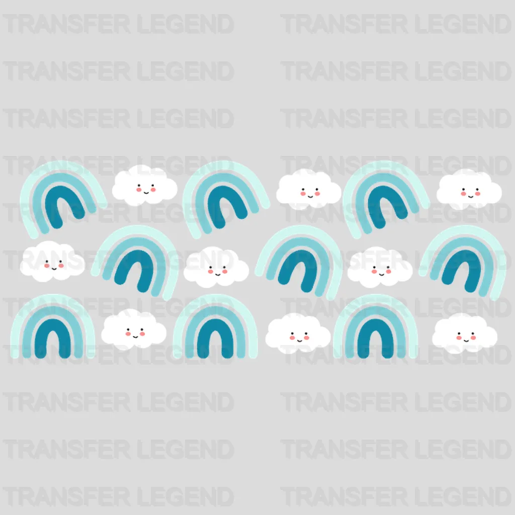 Clouds And Rainbows UV DTF Transfer Cup Wrap UV DTF Sticker - transferlegend