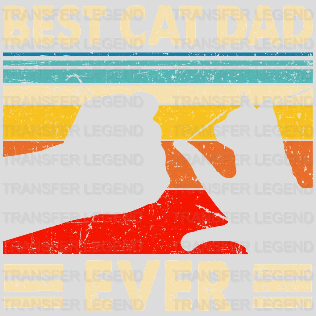 Best Cat Dad Ever Design - DTF heat transfer - transferlegend