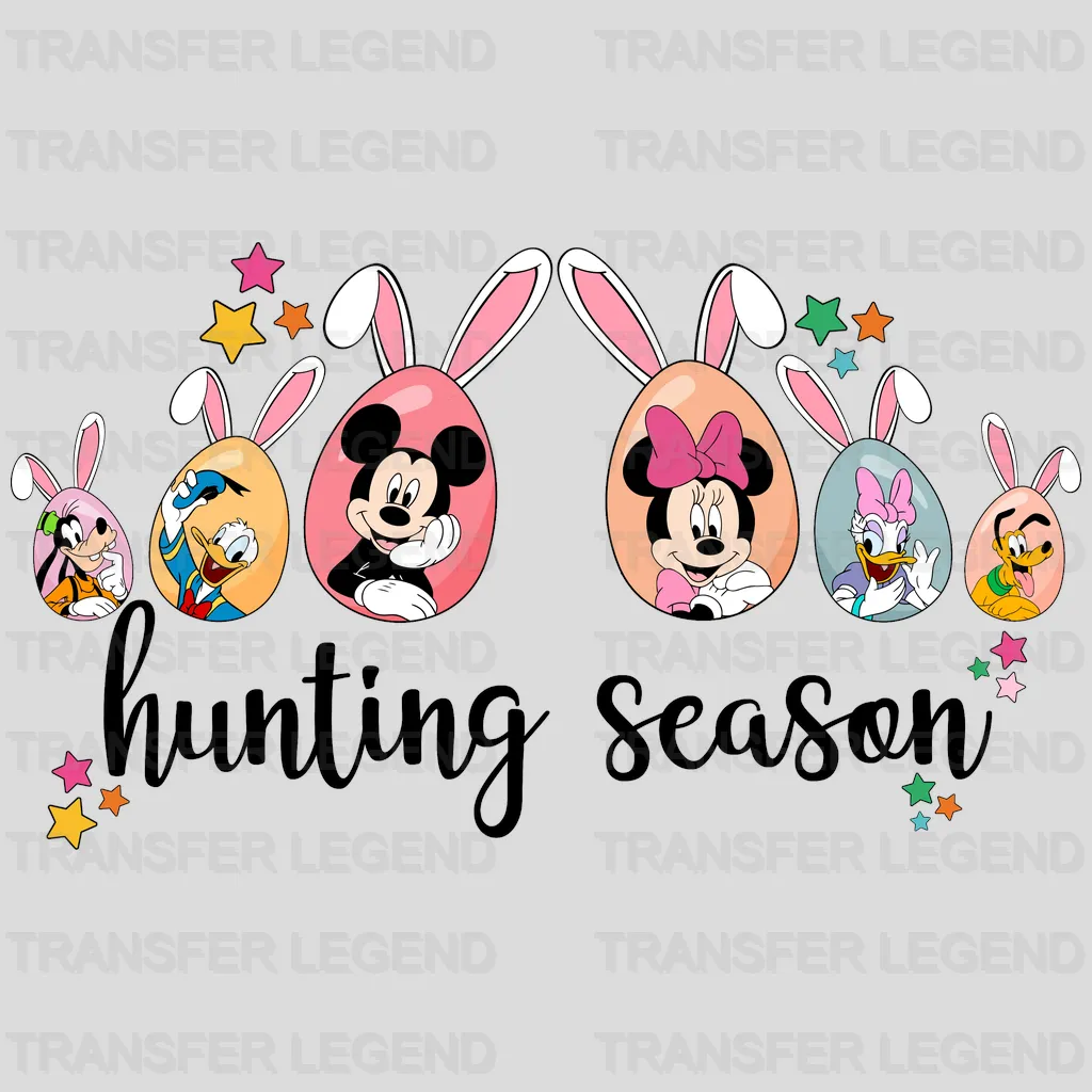 Easter Eggs Hunting Season Mickey and Friends Design- DTF heat transfer - transferlegend