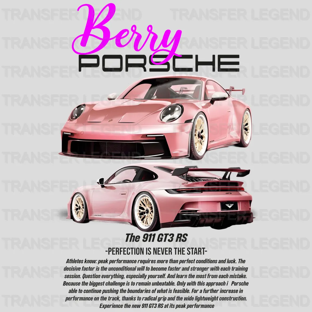 Porsche 911 GT3 RS Berry Cars Design - DTF Heat Transsfer - transferlegend