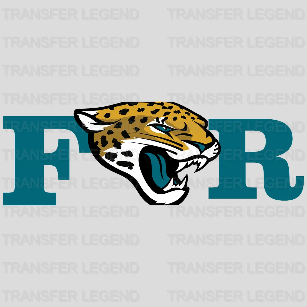 Jacksonville Jaguars “FOR” Wordmark with Head NFL Design - DTF Heat Transfer
