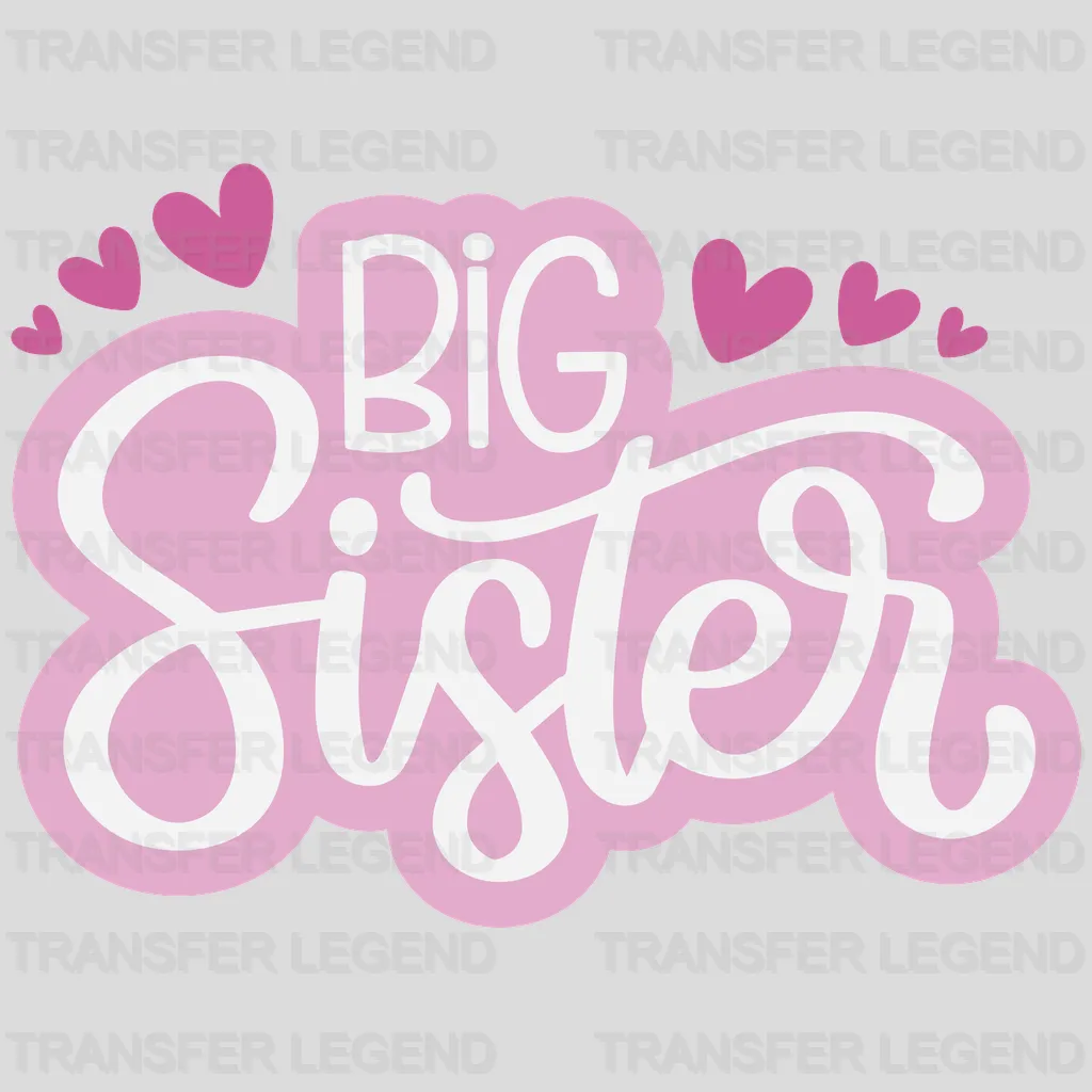 Big Sister Little Sister Design - DTF heat transfer - transferlegend